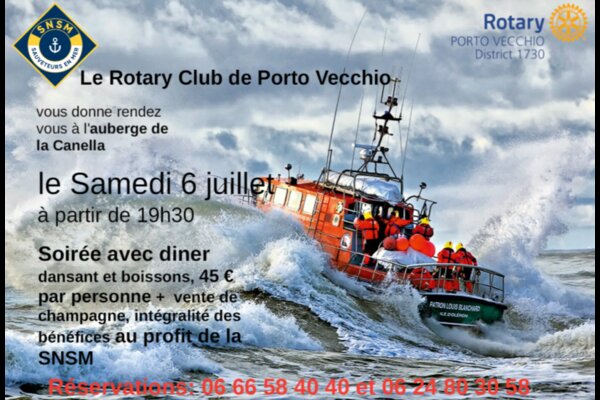 Image d'illustration de l'événement SOIREE AU PROFIT DE LA SNSM PORTO VECCHIO